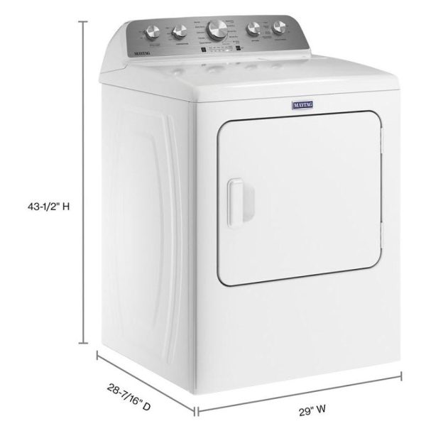 Maytag 7.0 cu. ft. Gas Dryer with Moisture Sensing MGD5430MW Supply