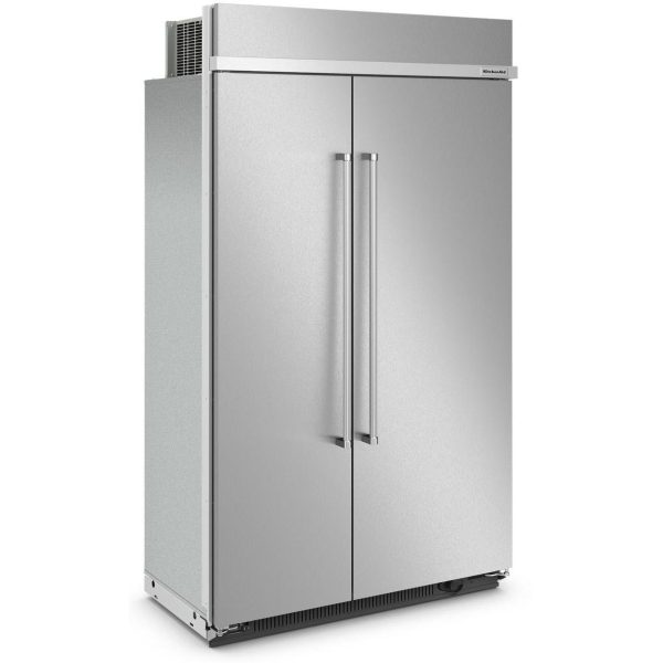 KitchenAid 48-inch, 30 cu. ft. Built-in Side-by-Side Refrigerator with Internal Ice Maker KBSN708MPS Online