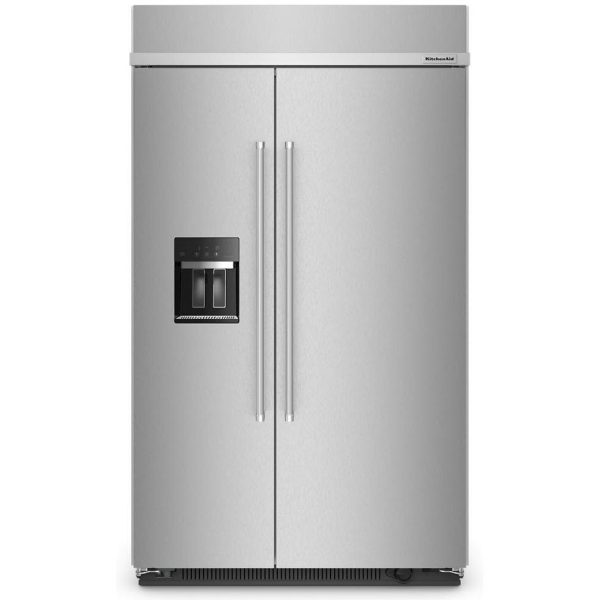 KitchenAid 48-inch, 29.4 cu. ft. Built-in Side-by-Side Refrigerator with External Water and Ice Dispensing System KBSD708MPS Online Hot Sale