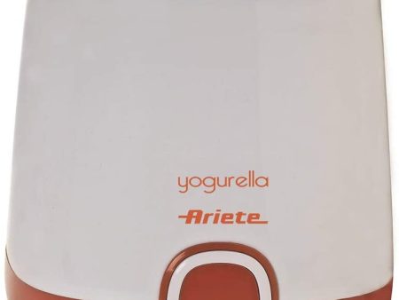 Ariete 621 Yogurtera, Capacidad 1 litro, 20 W, 12 Horas preparación, Tapa Doble, diseño Compacto Apto lavavajillas, Plástico, Blanco Naranja Embalaje Deteriorado Supply